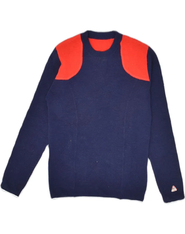 L' ALPINA Girls Crew Neck Jumper Sweater 14-15 Years Navy Blue Colourblock