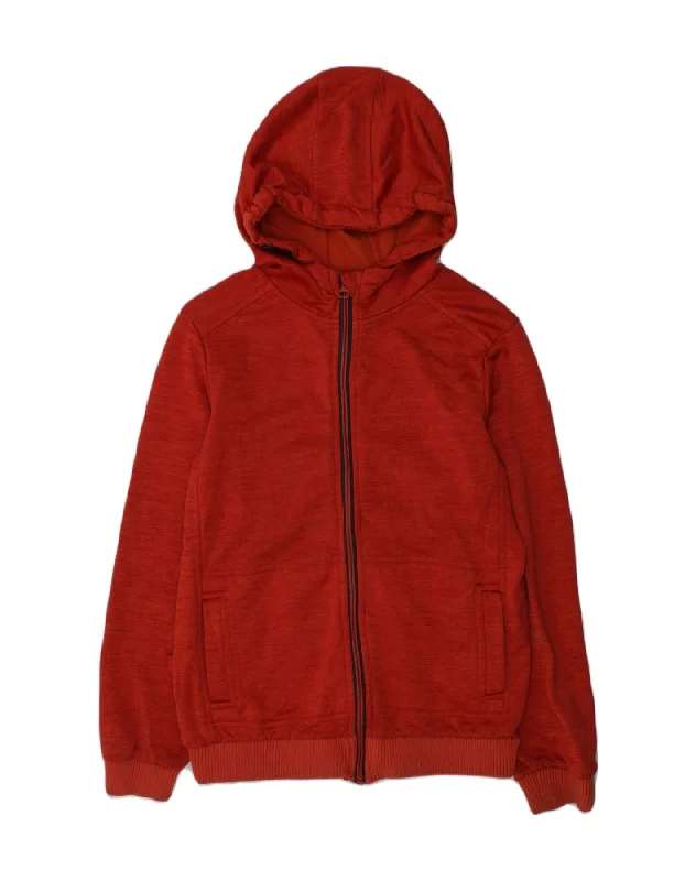 MOUNTAIN WAREHOUSE Boys Zip Hoodie Sweater 11-12 Years Red Polyester