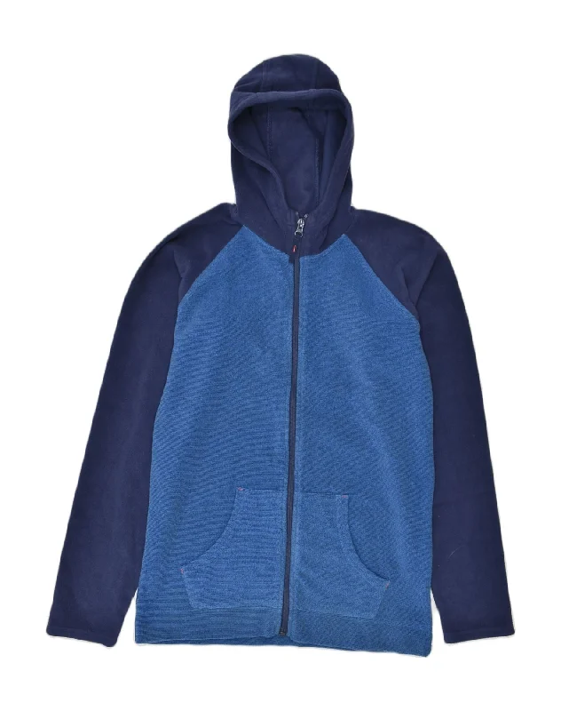 MOUNTAIN WAREHOUSE Boys Zip Hoodie Sweater 12-13 Years Blue Colourblock