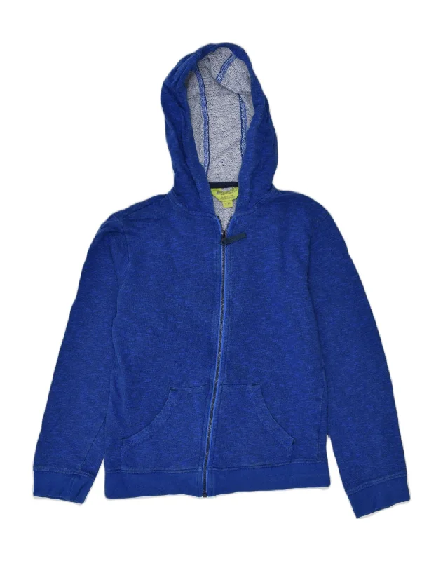 MOUNTAIN WAREHOUSE Boys Zip Hoodie Sweater 9-10 Years Blue Cotton