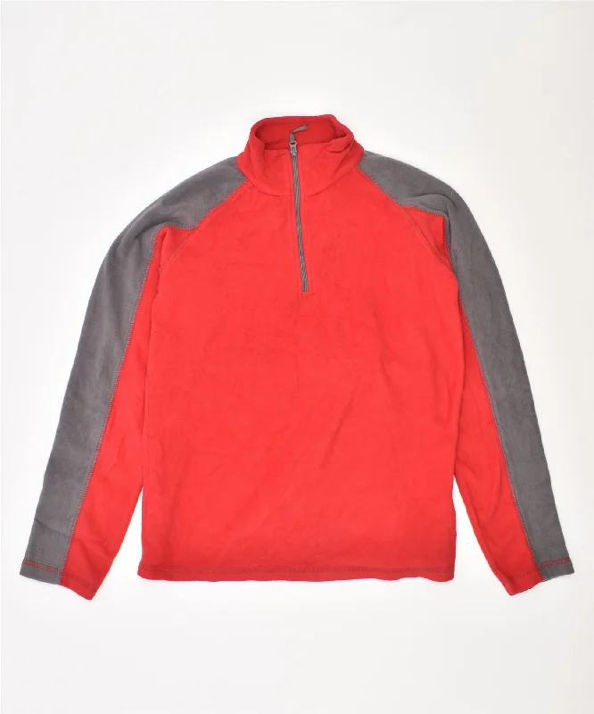 MOUNTAIN WAREHOUSE Girls Fleece Zip Neck Jumper Sweater 11-12 Years Red