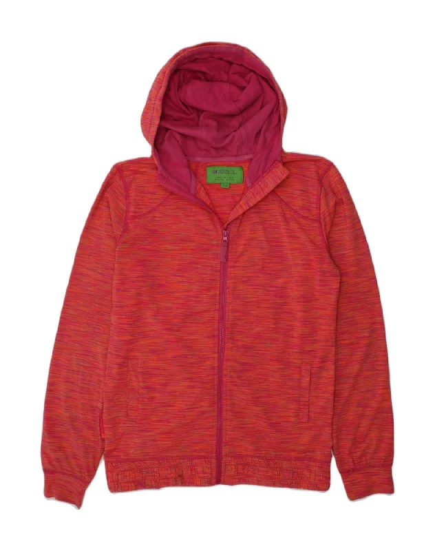 MOUNTAIN WAREHOUSE Girls Zip Hoodie Sweater 11-12 Years Orange Polyester