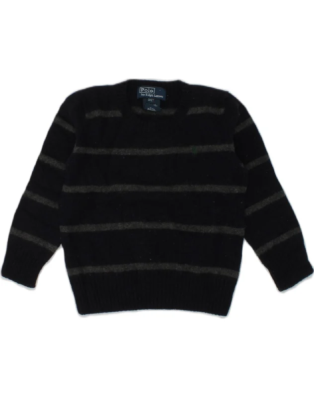 POLO RALPH LAUREN Baby Boys Crew Neck Jumper Sweater 18-24 Months Black