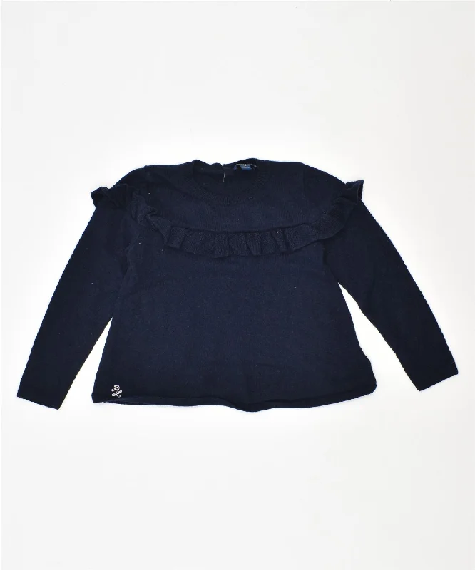 POLO RALPH LAUREN Girls Crew Neck Jumper Sweater 5-6 Years Navy Blue