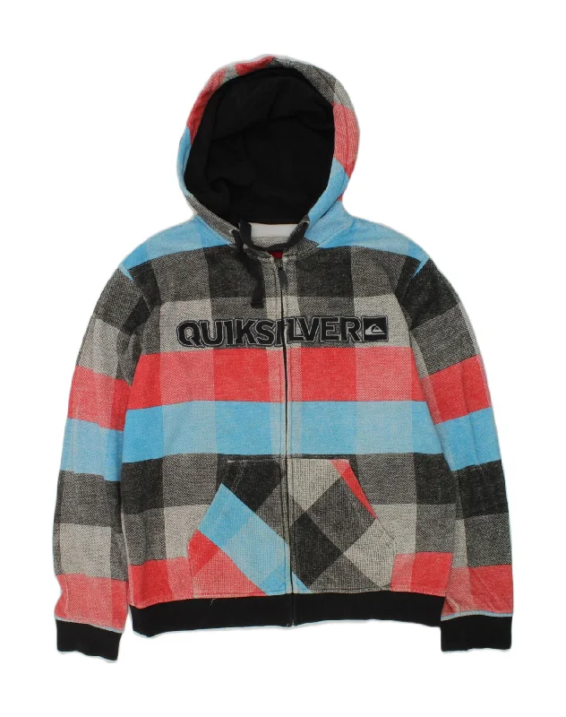 QUIKSILVER Girls Graphic Zip Hoodie Sweater 13-14 Years Multicoloured