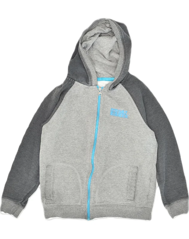 SALTROCK Boys Zip Hoodie Sweater 11-12 Years Grey Cotton