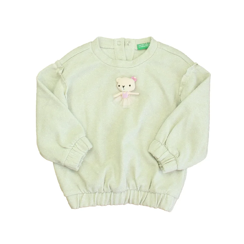 Benetton Girls Ivory | Gold Ballerina Sweater