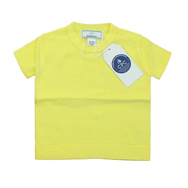 Classic Prep Girls Limelight Yellow Sweater Size: 12-24 Months