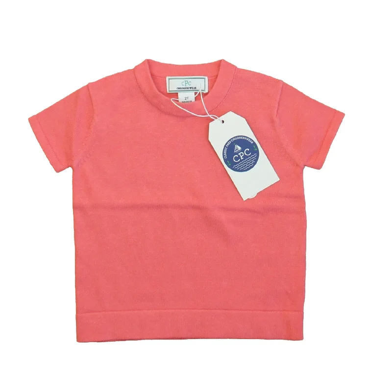 Classic Prep Girls Sunkissed Coral Sweater Size: 2-5T