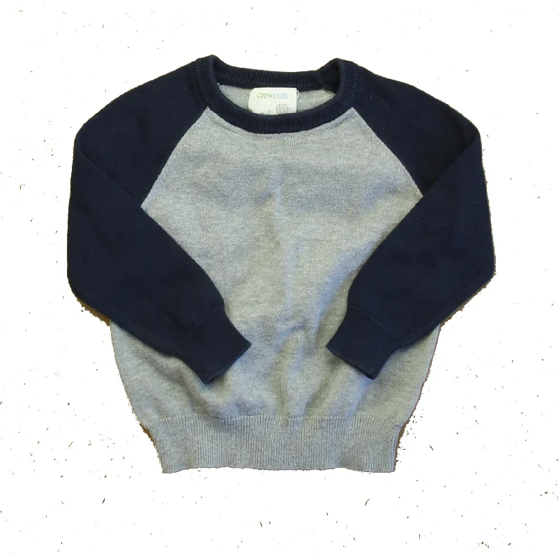 Crewcuts Boys Gray | Navy Sweater