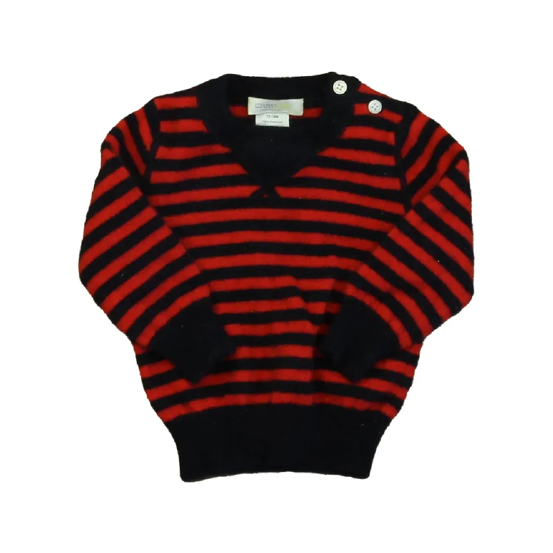 Crewcuts Boys Navy | Red Stripe Sweater