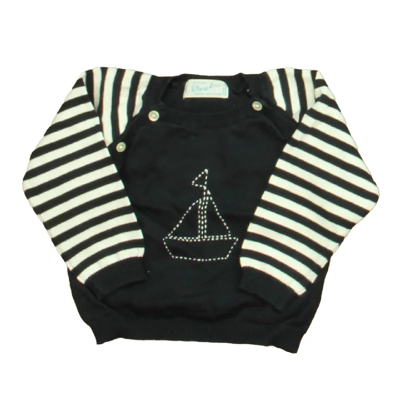 Feltman Bros. Boys Navy | White Sailboat Sweater