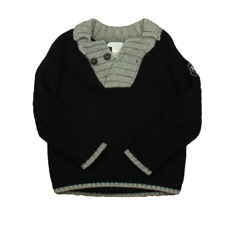 Jacadi Boys Navy | Gray Sweater