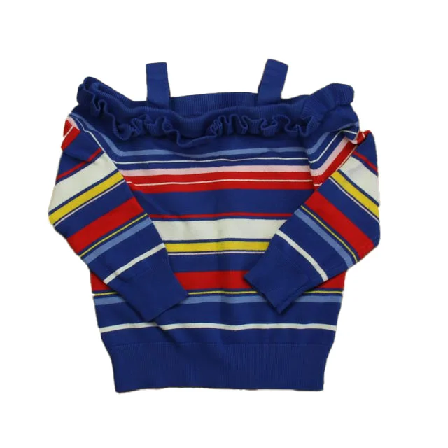 Janie and Jack Girls Blue Stripe Sweater