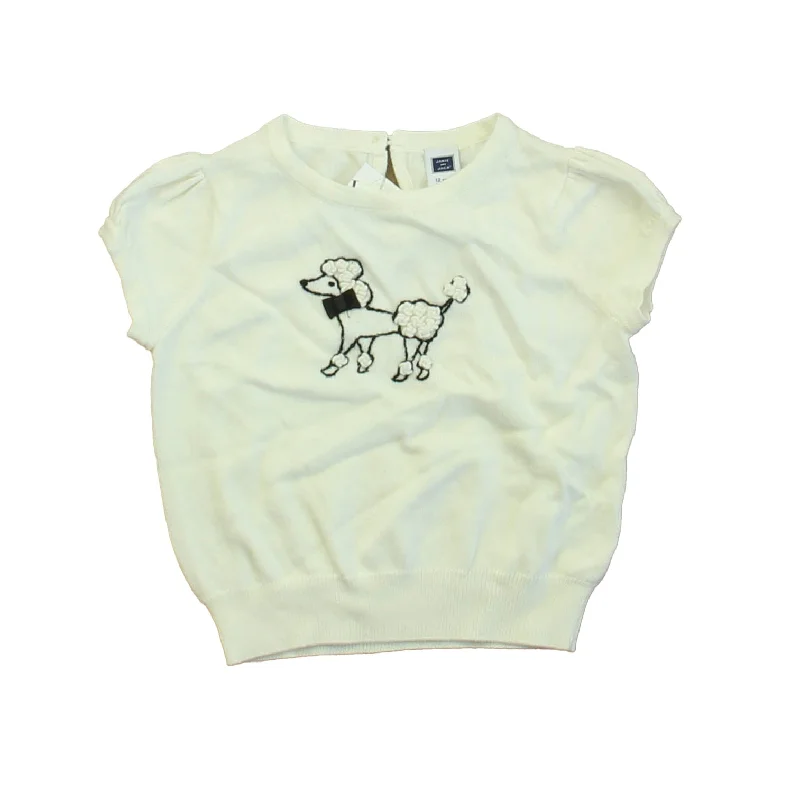 Janie and Jack Girls Ivory Poodle Sweater