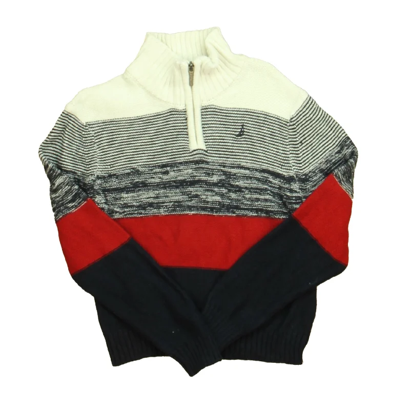 Nautica Boys Ivory | Red | Navy Sweater