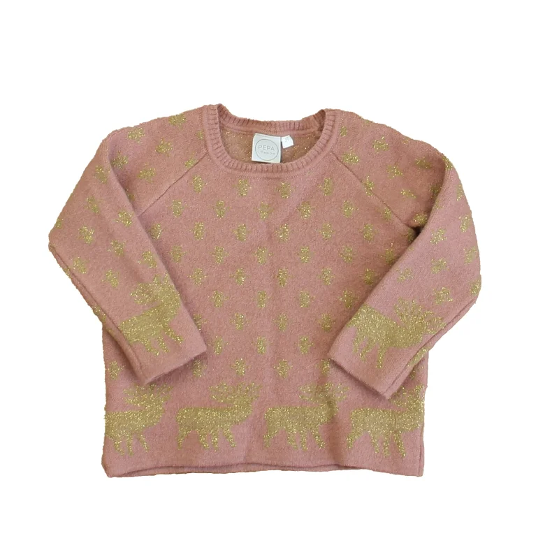 Pepa London Girls Mauve | Gold Sweater