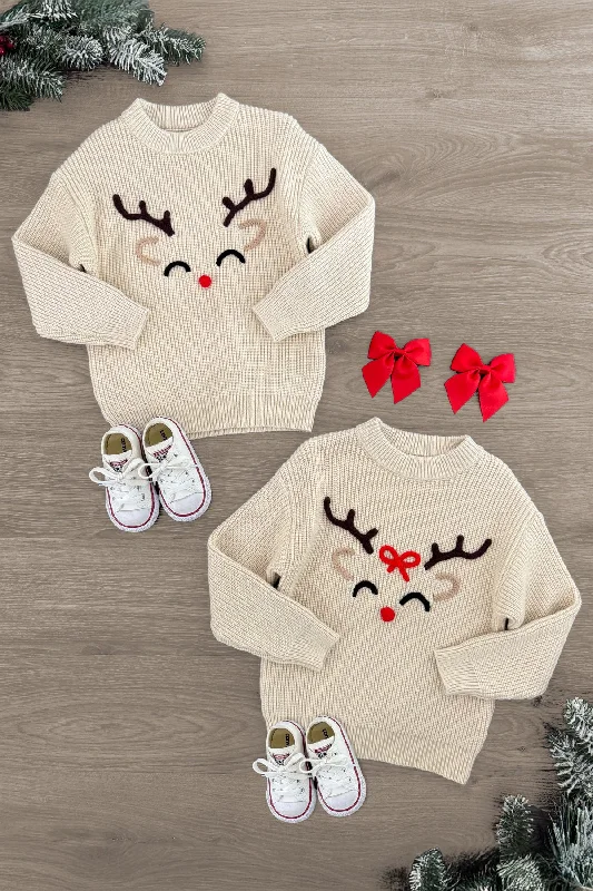 Reindeer Knit Sweater - Boy Or Girl