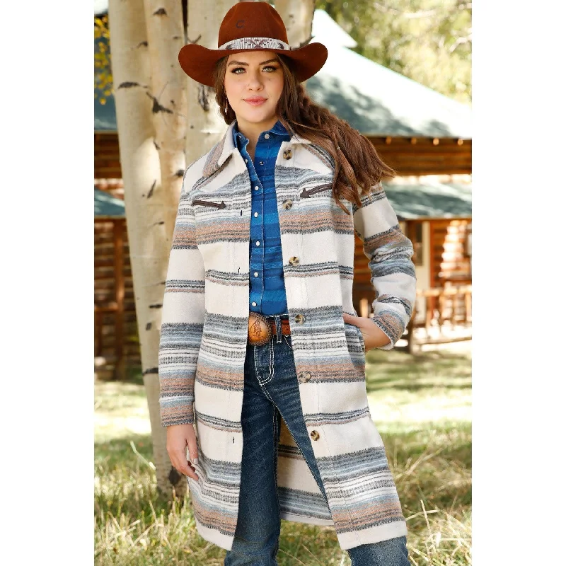 Women's Blanket Stripe Sweater Knit Duster